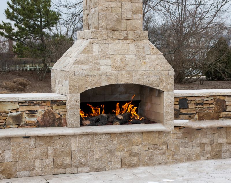 Stone Fireplace Interior